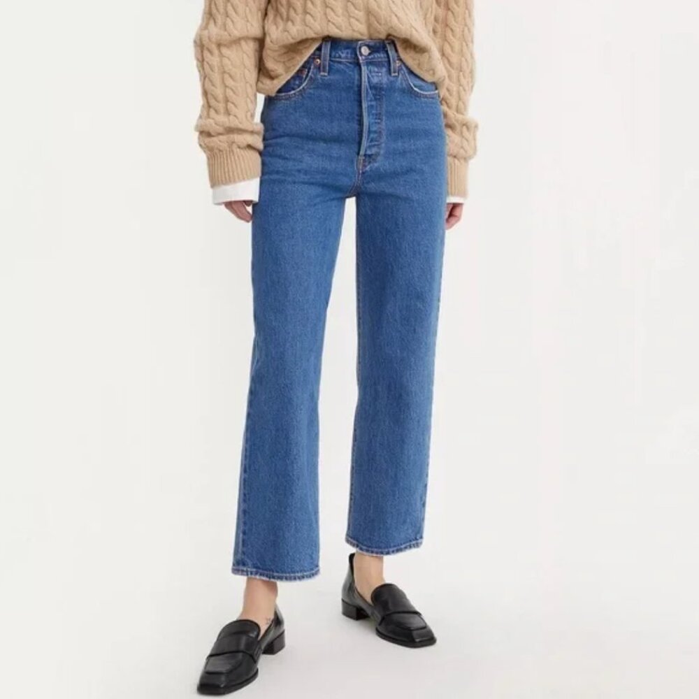 Levi’s Ribcage Straight Ankle Women’s Jeans (Size 23 x 27, Color Jazz Pop)